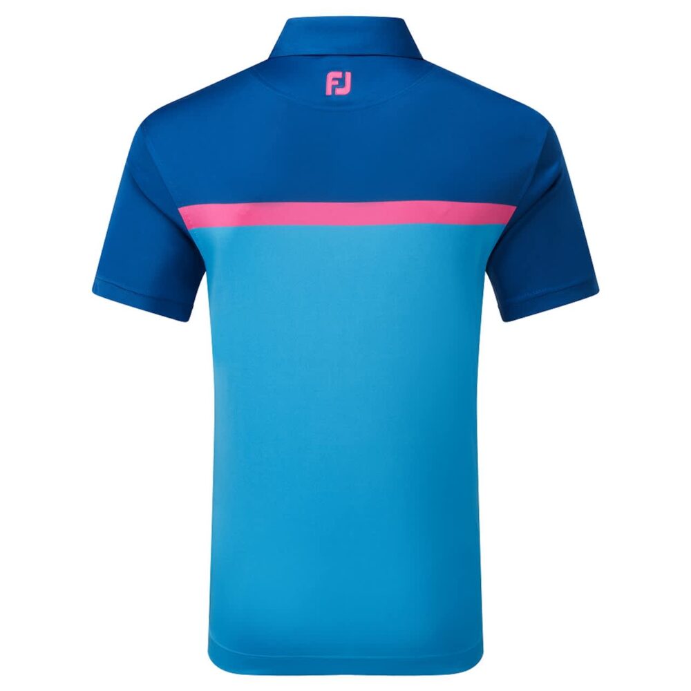 FootJoy 24 Lisle Colour Block Polo - Ocean - Image 5