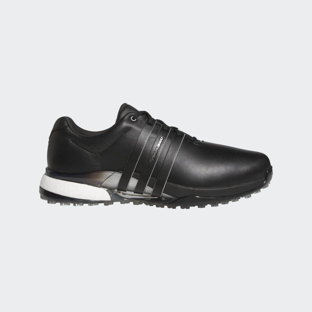 Adidas Tour360 25 Wide Spikeless Shoes - Core Black / Silver Metallic / Core Black