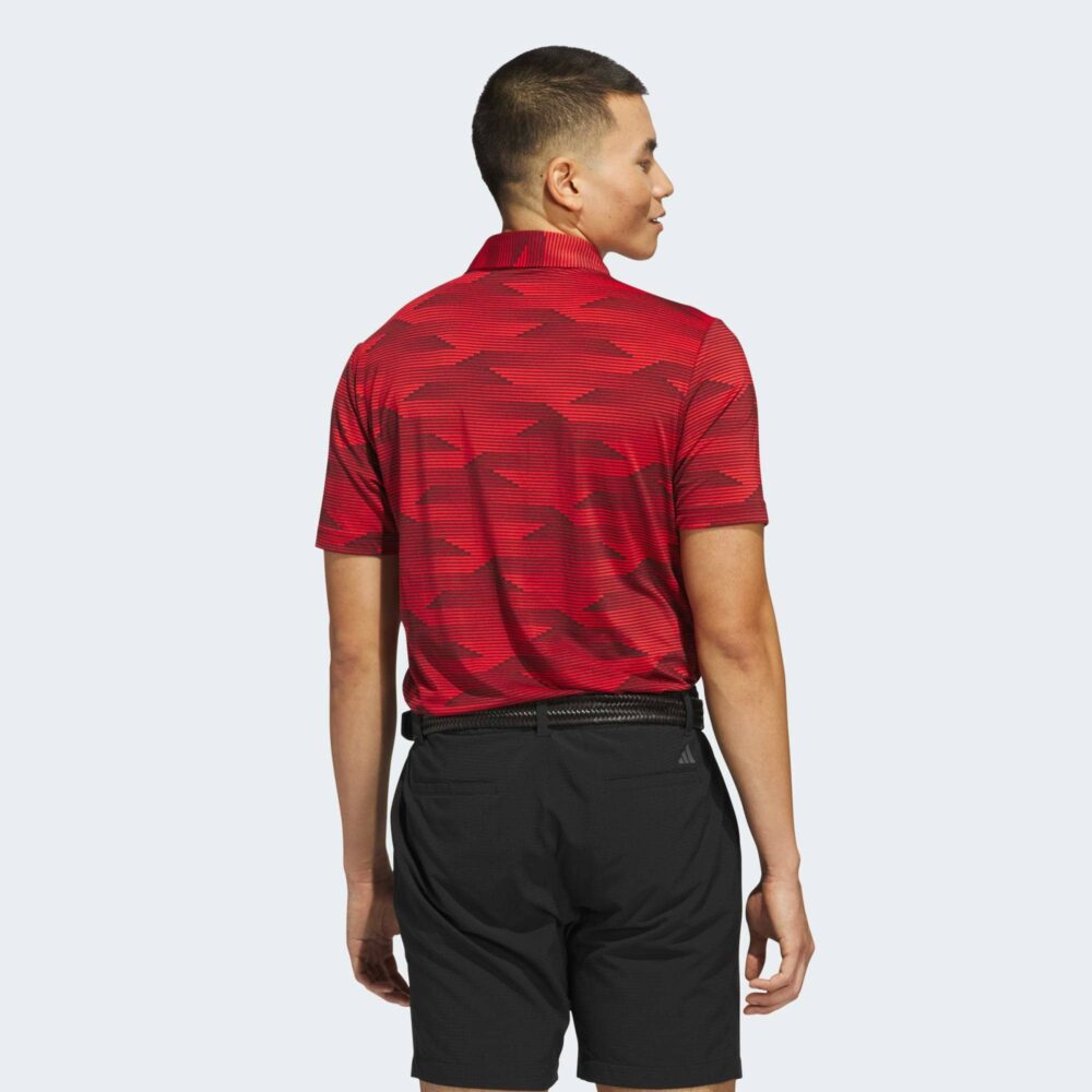 Adidas Ultimate365 Speed Stripe Polo - Aurora Ruby / Pure Ruby - Image 3