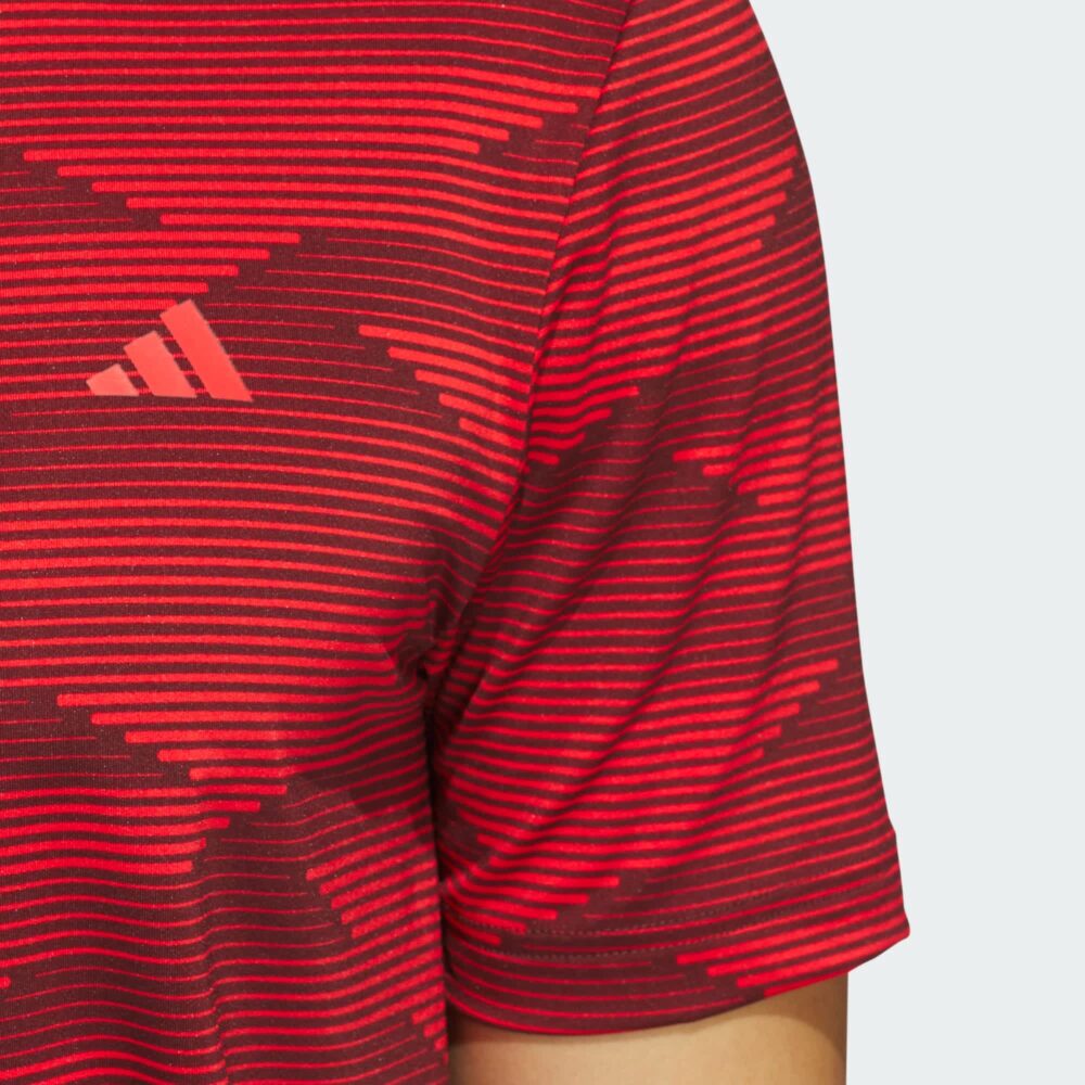 Adidas Ultimate365 Speed Stripe Polo - Aurora Ruby / Pure Ruby - Image 4