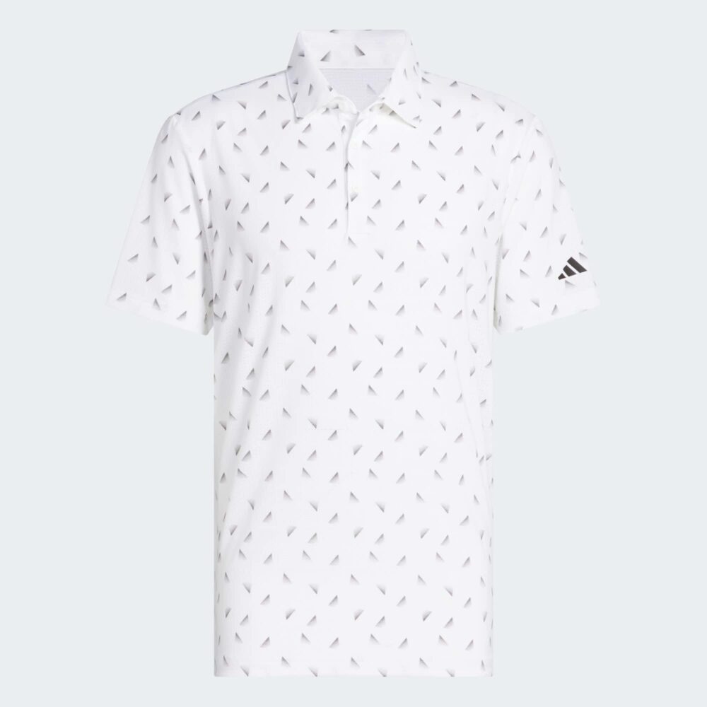 Adidas Ultimate365 Printed Mesh Polo - White / Black