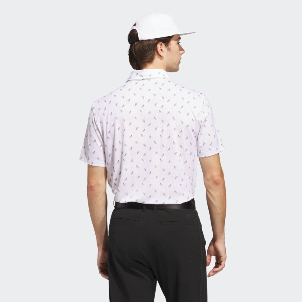 Adidas Ultimate365 Printed Mesh Polo - White / Black - Image 5