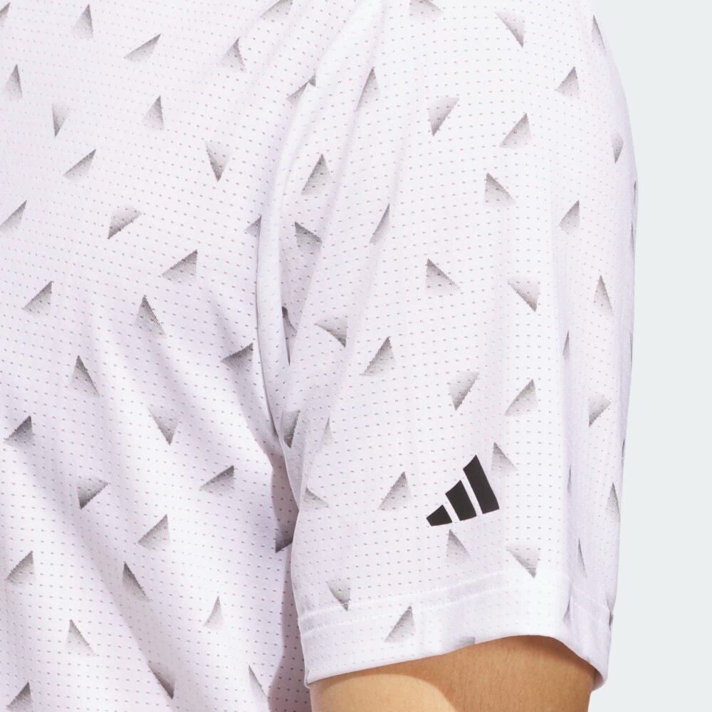 Adidas Ultimate365 Printed Mesh Polo - White / Black - Image 2