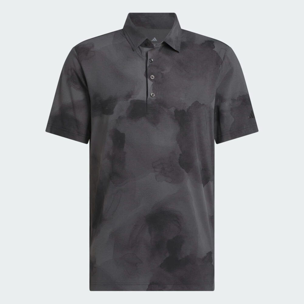 Adidas Ultimate365 Printed Cool Feeling Tour Polo - Black / Grey Six