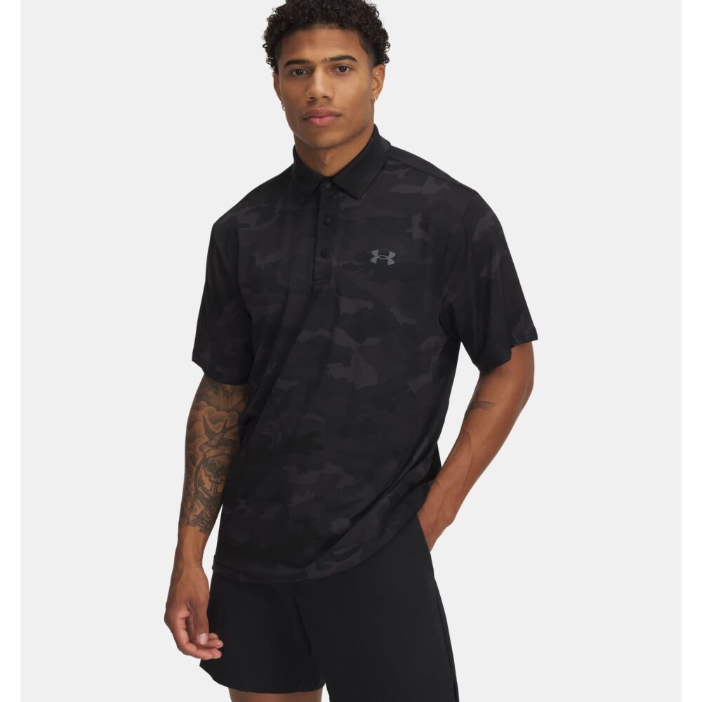 Under Armour Playoff 3.0 Printed Polo - Black / Castlerock