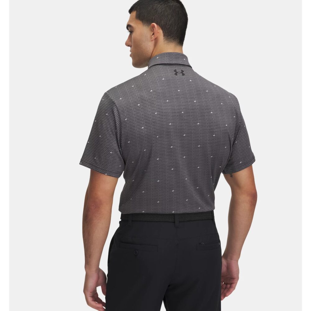 Under Armour Playoff 3.0 Printed Polo - Castlerock / Black - Image 3