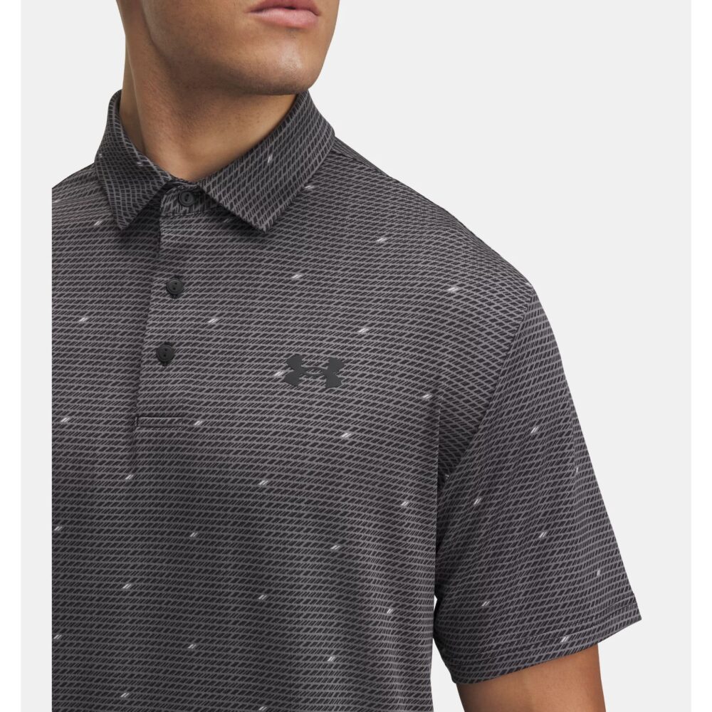 Under Armour Playoff 3.0 Printed Polo - Castlerock / Black - Image 2