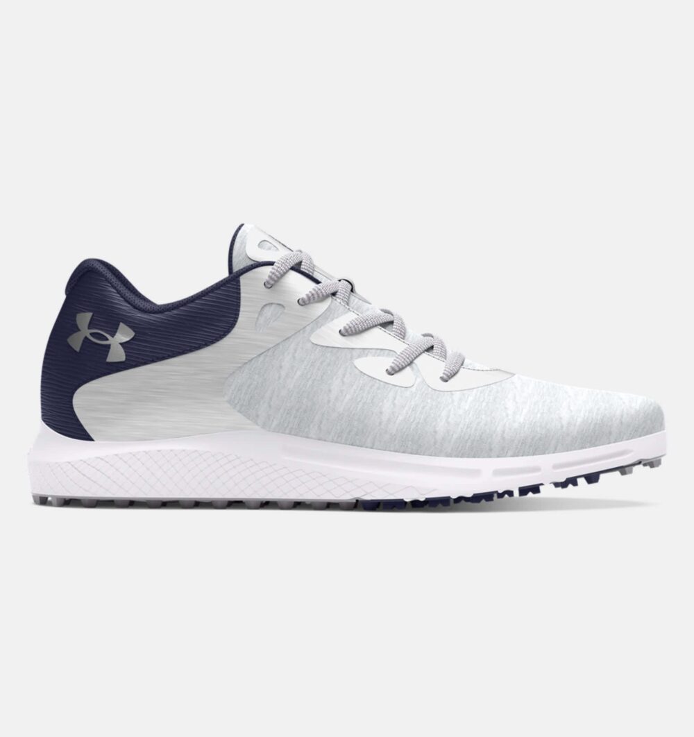 Under Armour Women's Charged Breathe 2 Knit Spikeless Golf Shoes - Grey/Navy