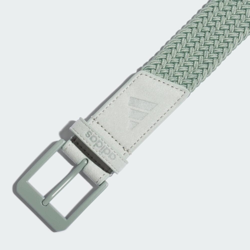 Adidas Golf Braided Stretch Belt - Silver Green - Image 2