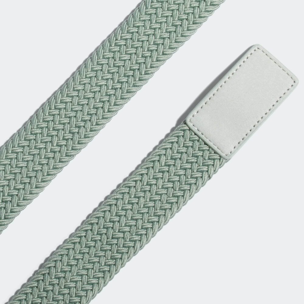 Adidas Golf Braided Stretch Belt - Silver Green - Image 3