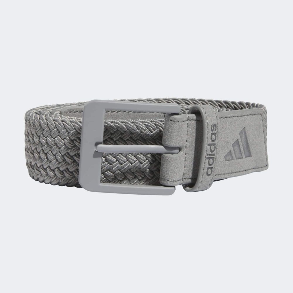 Adidas Golf Braided Stretch Belt - Grey Three